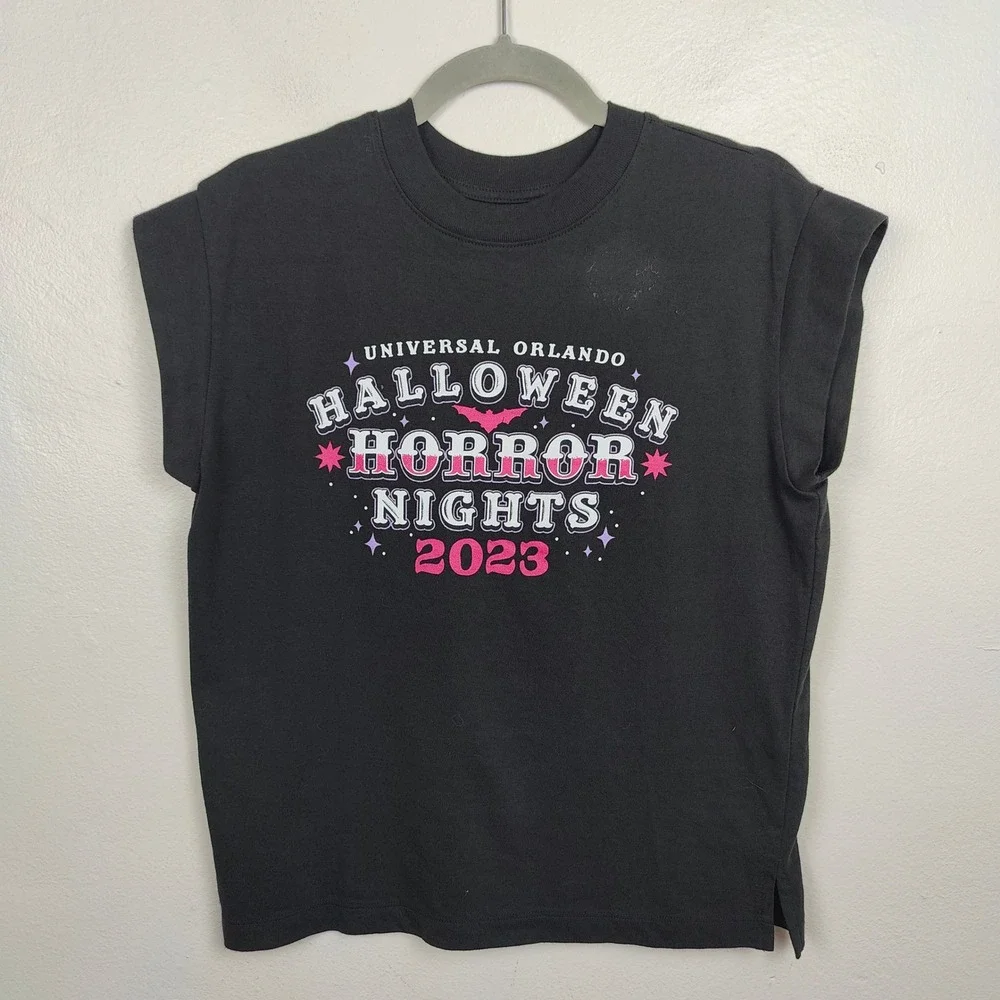 Universal Studios Halloween Horror Nights 2023 T-Shirt Womens Small Black Spooky - Picture 3 of 7
